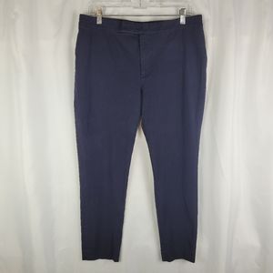 Lauren Ralph Lauren LRL Womens Navy Blue Stretch Ankle Trouser Pants Size 12